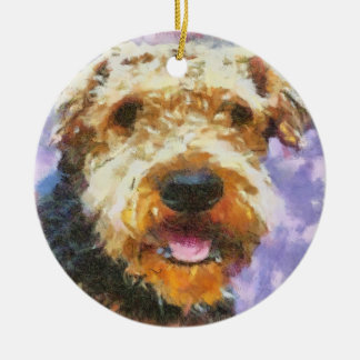 Airedale Ceramic Ornament