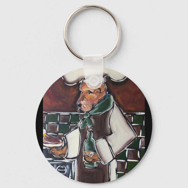 Airedale Chef Key Ring (Front)