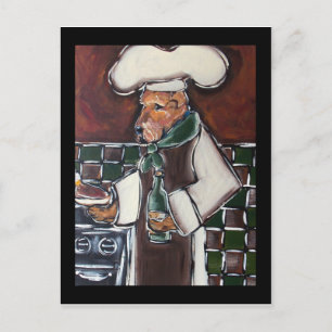 Airedale Chef Postcard