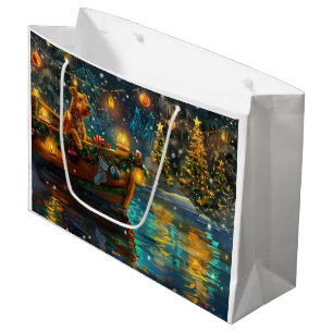 Airedale Christmas Festive Voyage Large Gift Bag