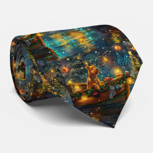 Airedale Christmas Festive Voyage Tie