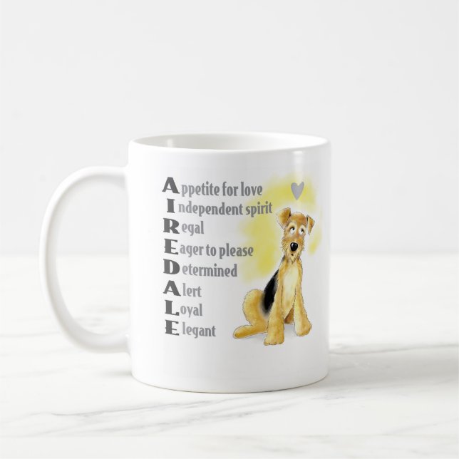 Airedale coffee mug (Left)