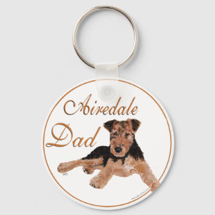 Airedale Dad Key Ring