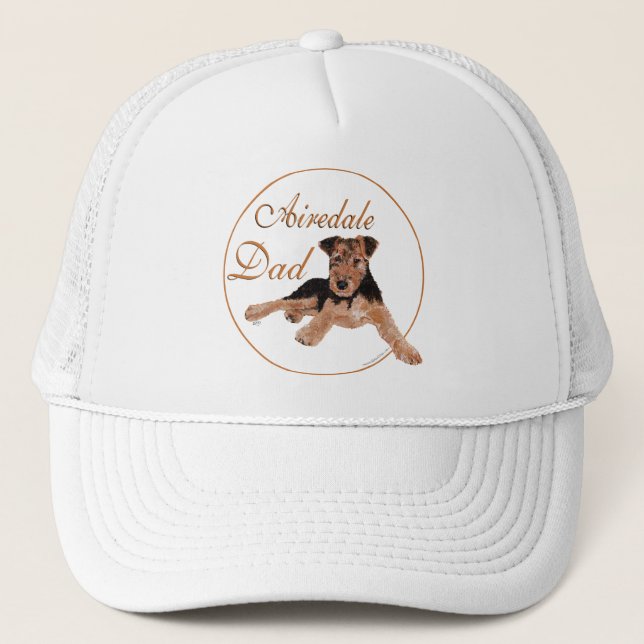 Airedale Dad Trucker Hat (Front)