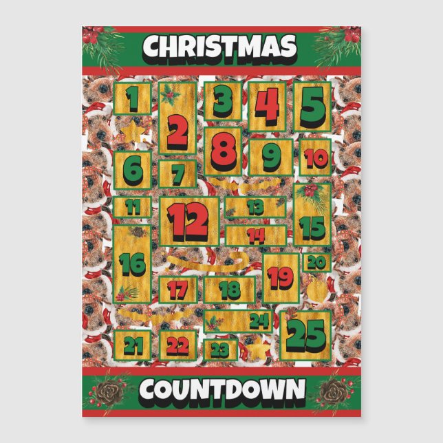 Airedale Dog Countdown Christmas Advent Calendar (Front)