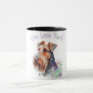 Airedale Dog Mum Floral Mug