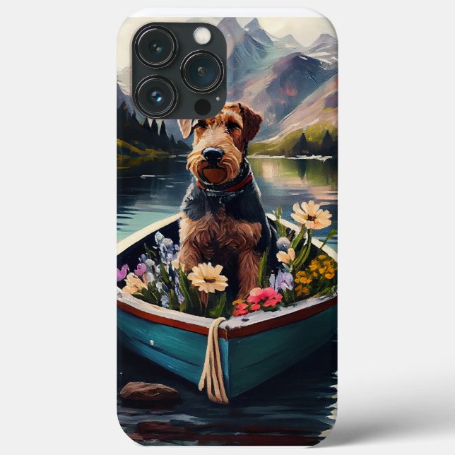 Airedale Dog on a Paddle: A Scenic Adventure Case-Mate iPhone Case (Back)