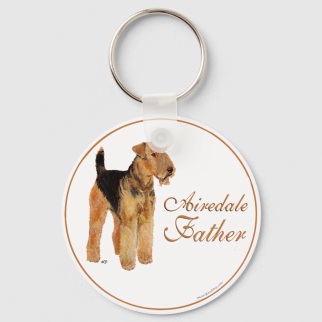 Airedale Father's Day Key Ring (Front)