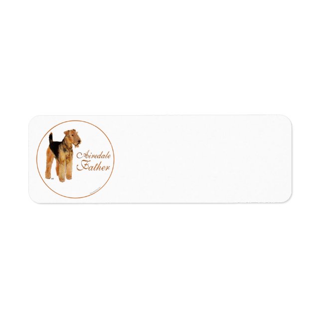 Airedale Father's Day Return Address Label (Front)