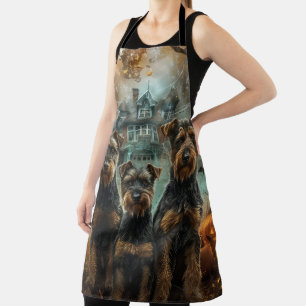 Airedale Halloween Night Doggy Delight Apron