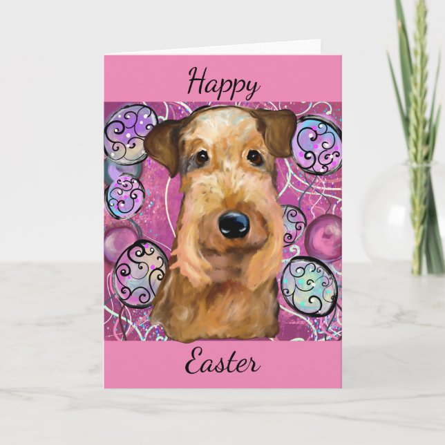  AIREDALE  HOLIDAY CARD (Front)