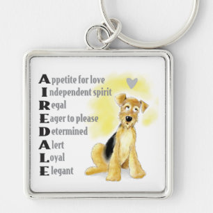 Airedale keychain