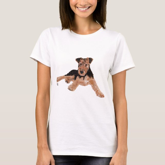 Airedale, Lakeland, Welsh Terrier Pup T-Shirt (Front)