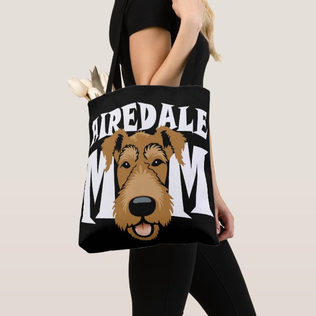 Airedale Mum Cute Airedale Terrier Dog Lover Gifts Tote Bag (Close Up)