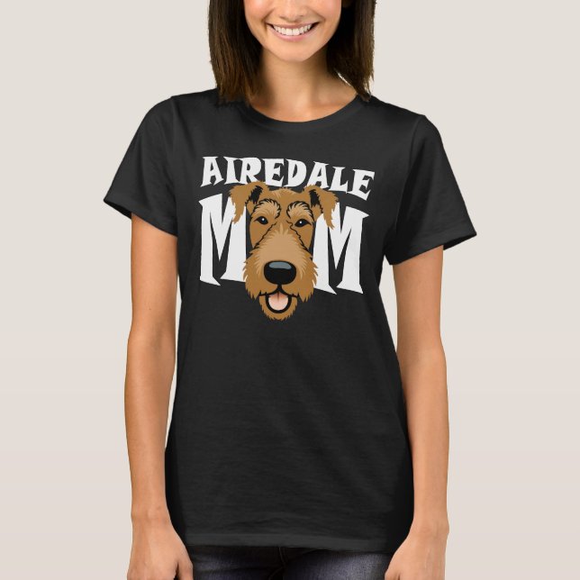 Airedale Mum Cute Airedale Terrier Dog Mum Women's T-Shirt (Front)