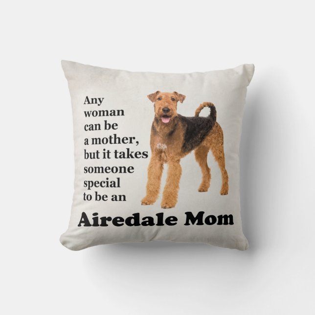 Airedale Mum Pillow (Front)