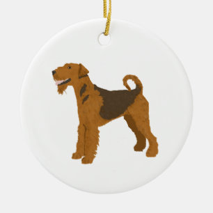 Airedale Personalised Dog Christmas Decoration