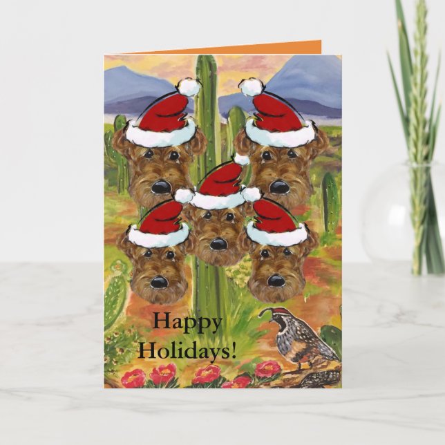 Airedale Santas Holiday Card (Front)