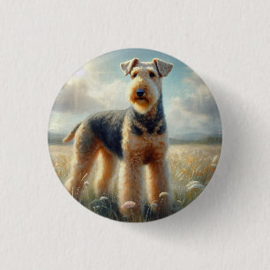 Airedale Terrier 3 Cm Round Badge