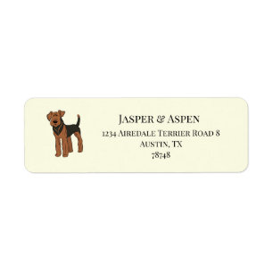 Airedale Terrier Address Return Address Label