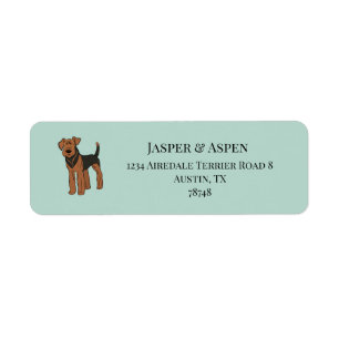 Airedale Terrier Address Return Address Label