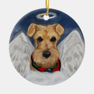 Airedale Terrier Angel Ceramic Ornament