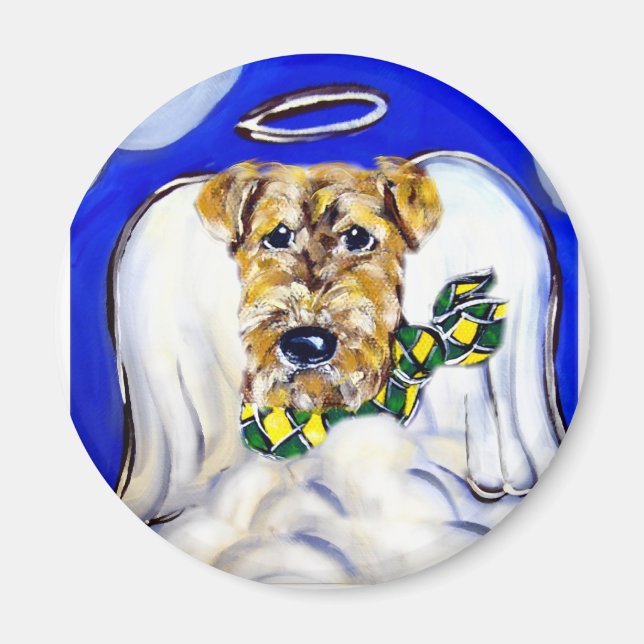Airedale Terrier Angel Magnet (Front)