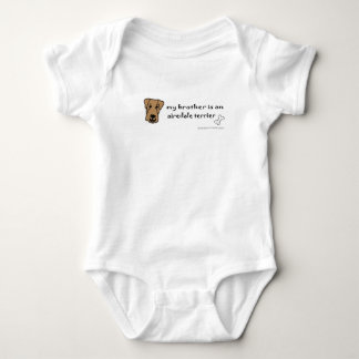 airedale terrier baby bodysuit