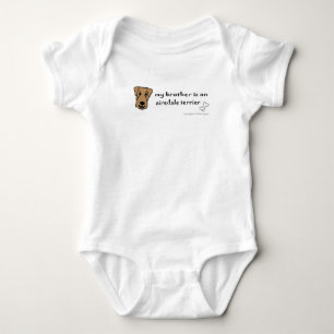 airedale terrier baby bodysuit