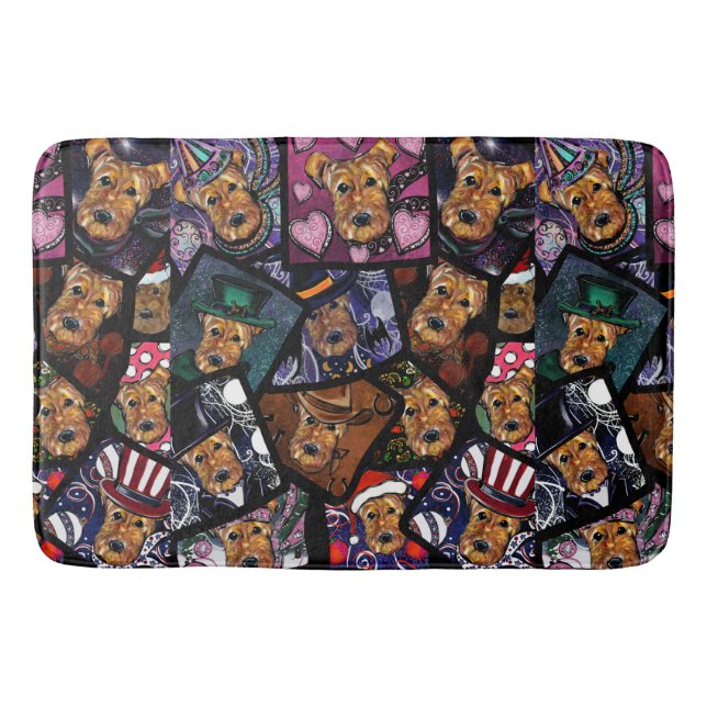 AIREDALE   TERRIER      BATH MAT (Front)