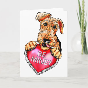 Airedale Terrier Be Mine Holiday Card