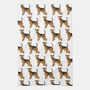 Airedale Terrier Bingley Terrier Cute Dog Pattern Tea Towel