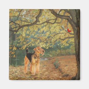 Airedale Terrier Birdwatching Magnet