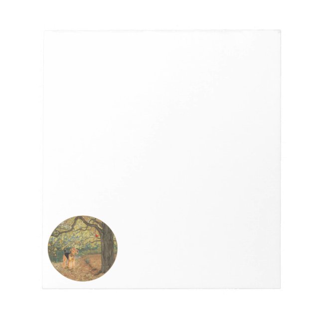 Airedale Terrier Birdwatching Notepad (Front)