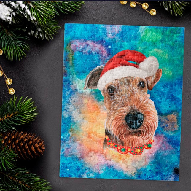 Airedale Terrier Breed Dog Christmas  Jigsaw Puzzle (Creator Uploaded)
