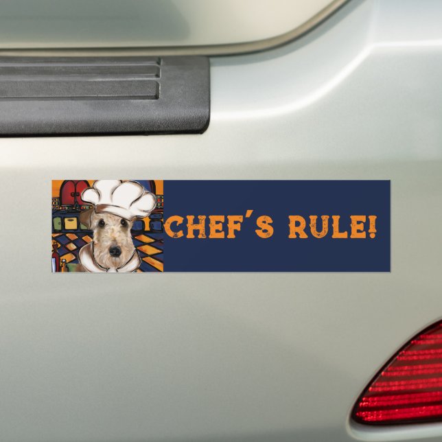  AIREDALE TERRIER        BUMPER STICKER (On Car)