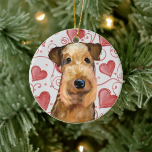 Airedale Terrier      Ceramic Ornament