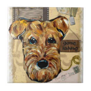 AIREDALE TERRIER CERAMIC TILE