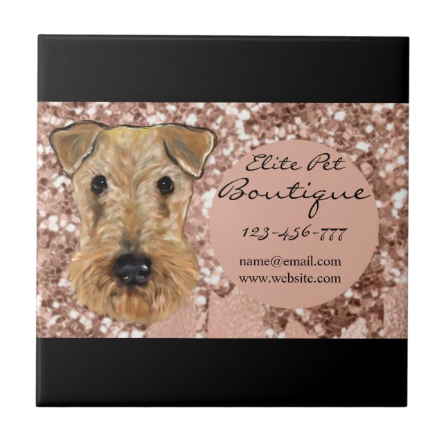 AIREDALE TERRIER    CERAMIC TILE (Front)