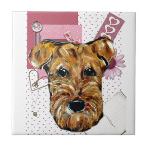AIREDALE TERRIER CERAMIC TILE