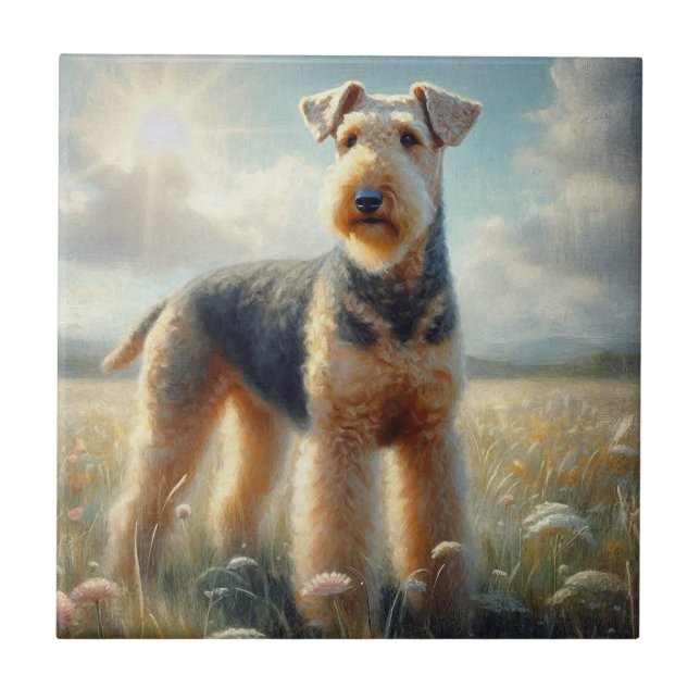 Airedale Terrier Ceramic Tile (Front)