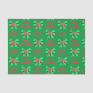 Airedale Terrier Christmas Dog & Green Bow Tissue  Tissue Paper