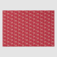 Airedale Terrier Christmas Dog Silhouette Red