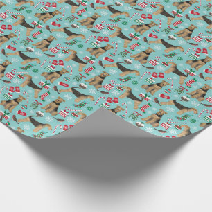 Airedale Terrier Christmas gift wrap