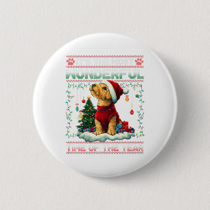 Airedale Terrier Christmas Tree Decorations Dog Lo 6 Cm Round Badge