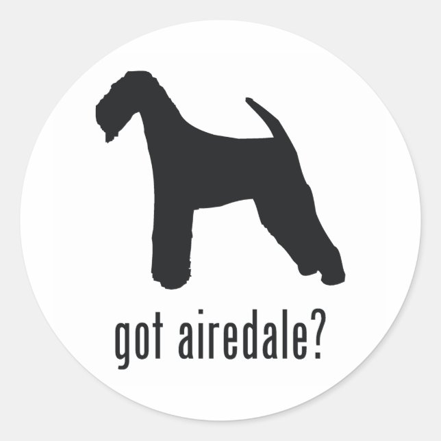 Airedale Terrier Classic Round Sticker (Front)