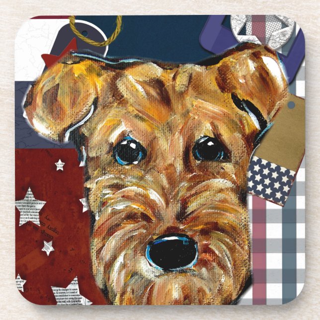 AIREDALE TERRIER COASTER (Front)