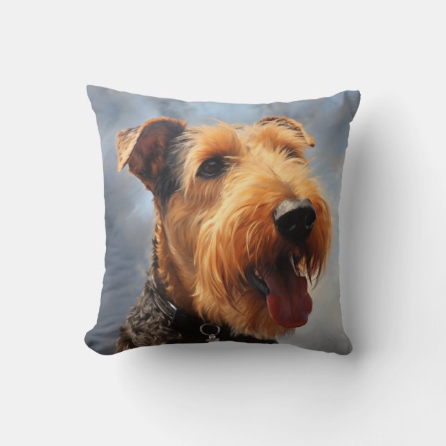 Airedale Terrier Cushion (Front)