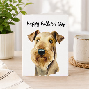 Airedale Terrier Custom Dog Dad Father's Day Card