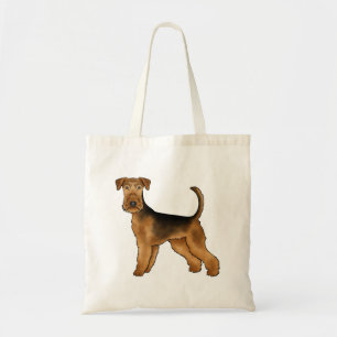 Airedale Terrier Cute Cartoon Dog Bingley Terrier Tote Bag